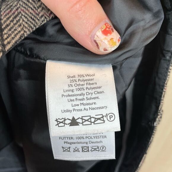 EDDIE Bauer Wool Herringbone Skirt, size 4P - VGUC - Picture 6 of 9